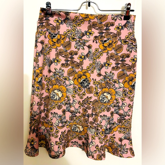 NWOT AGNES & DORA FALL FLORAL NEUTRAL SKIRT - Picture 1 of 4